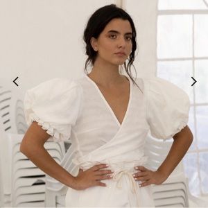 Yoli and Otis Maida Top - White Lace size AU6